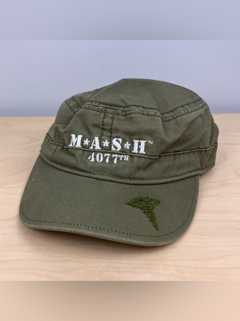 MASH Army Cadet Hat Medic Green 4077th Emboridered Logo Size S/M